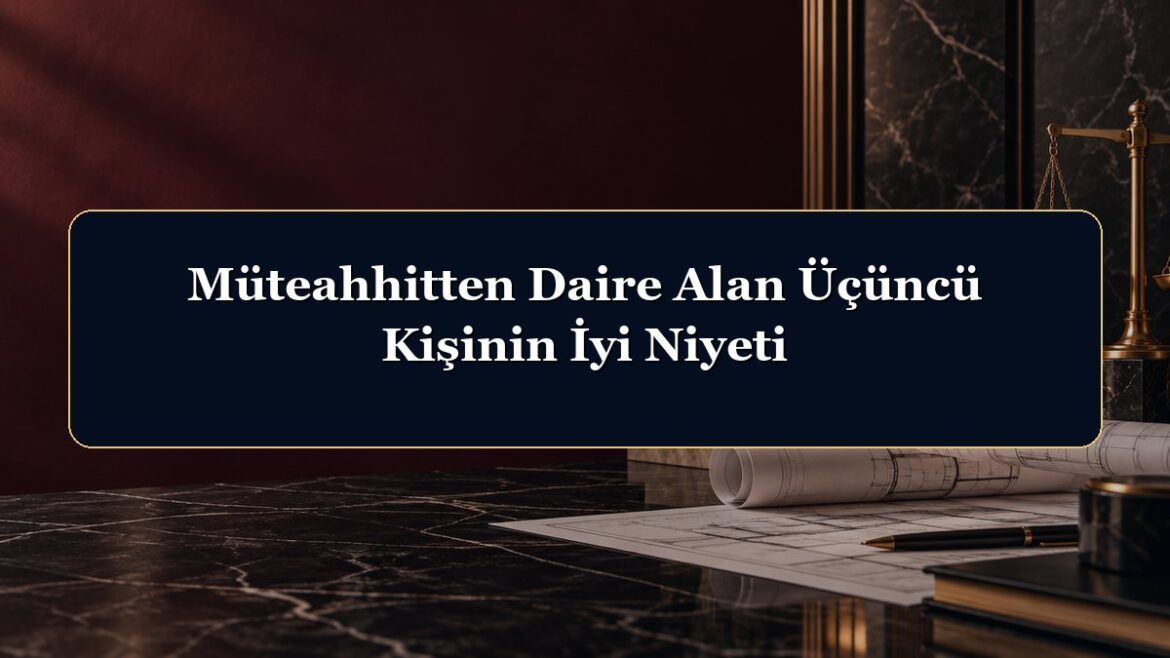 Müteahhitten Daire Alan Üçüncü Kişinin İyi Niyeti