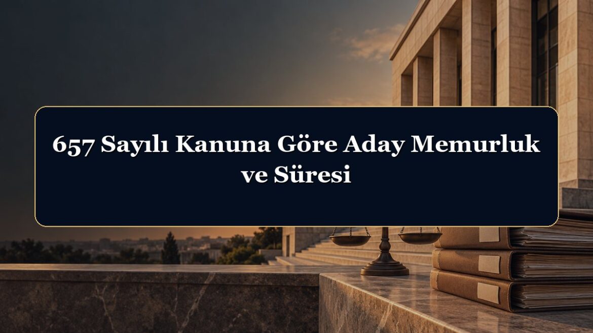657 Sayılı Kanuna Göre Aday Memurluk ve Süresi