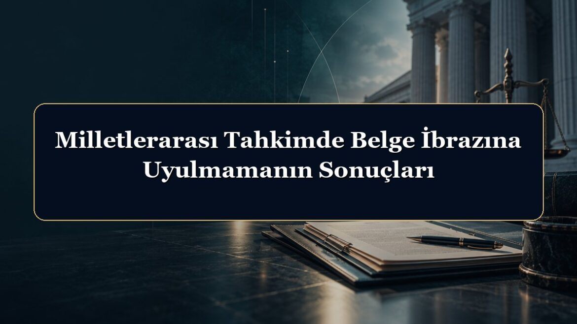 Milletlerarası Tahkimde Belge İbrazına Uyulmamanın Sonuçları