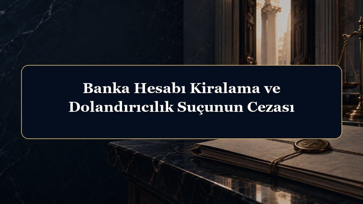 Banka Hesabı Kiralama ve Dolandırıcılık Suçunun Cezası