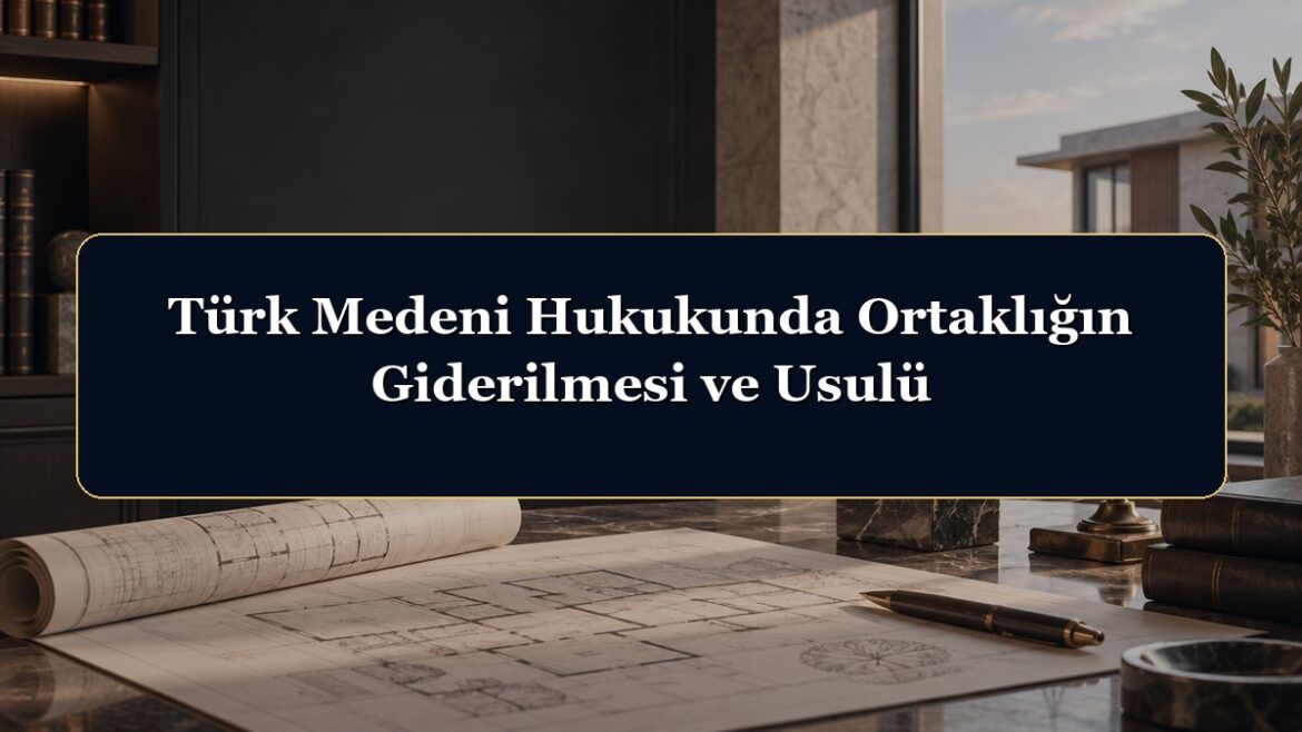 Türk Medeni Hukukunda Ortaklığın Giderilmesi ve Usulü