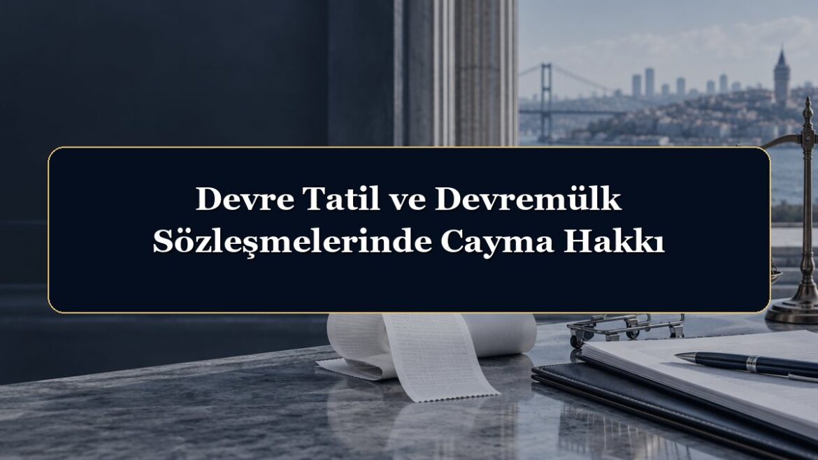 Devre Tatil ve Devremülk Sözleşmelerinde Cayma Hakkı
