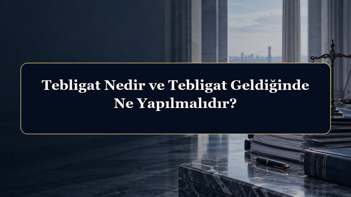 Tebligat Nedir ve Tebligat Geldiğinde Ne Yapılmalıdır?