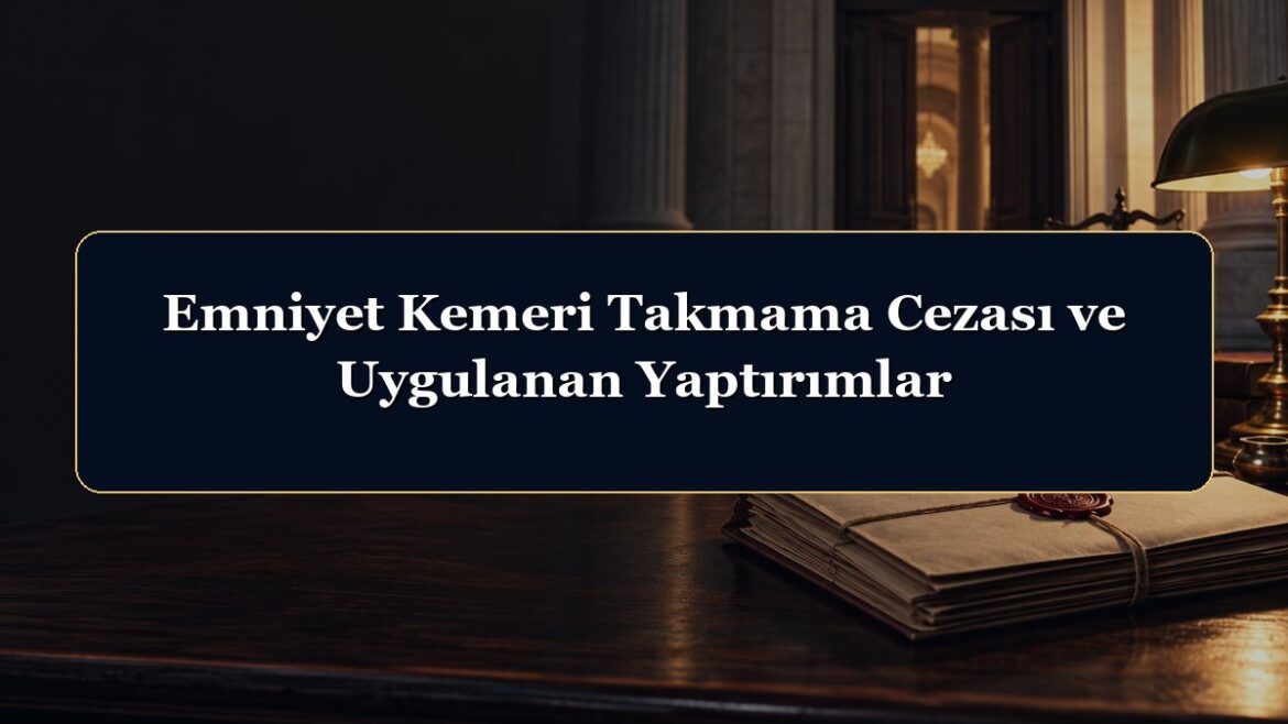 Emniyet Kemeri Takmama Cezası ve Uygulanan Yaptırımlar