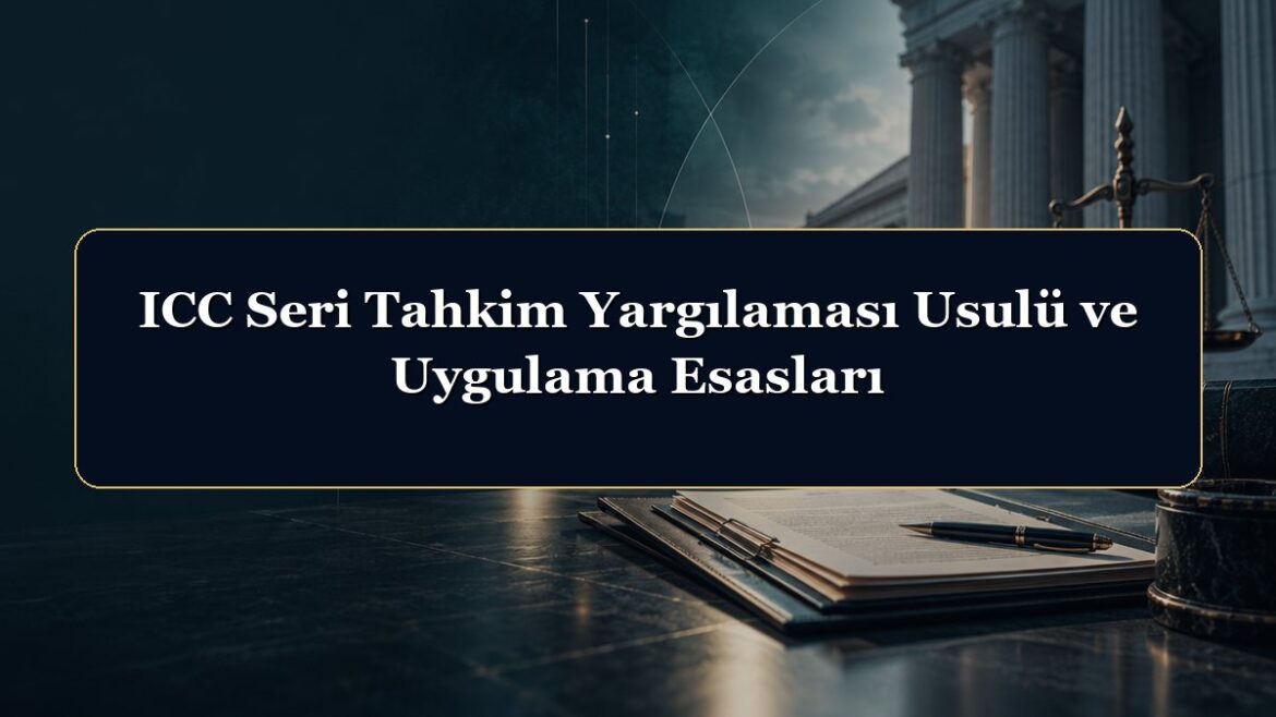 ICC Seri Tahkim Yargılaması Usulü ve Uygulama Esasları