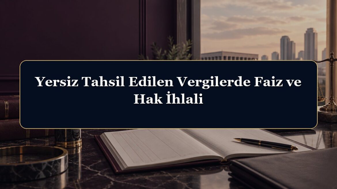 Yersiz Tahsil Edilen Vergilerde Faiz ve Hak İhlali