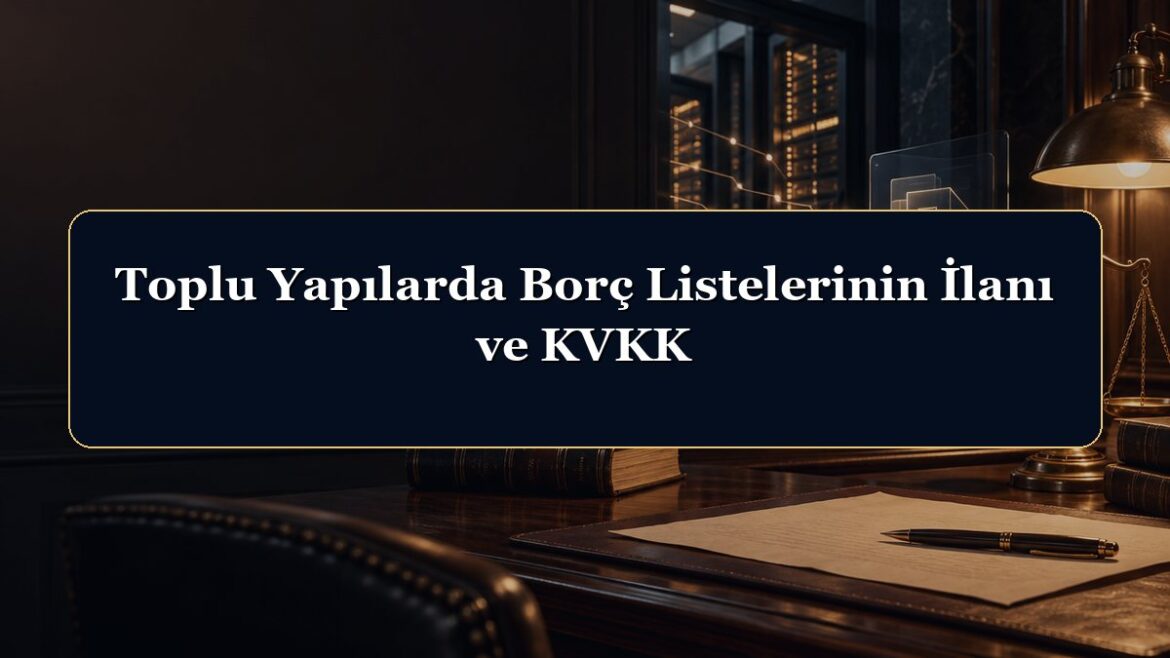 Toplu Yapılarda Borç Listelerinin İlanı ve KVKK