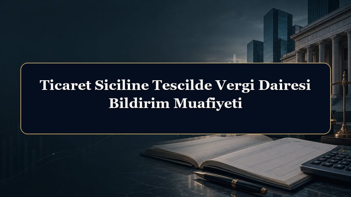 Ticaret Siciline Tescilde Vergi Dairesi Bildirim Muafiyeti