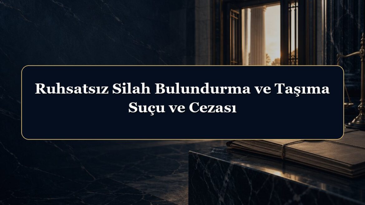 Ruhsatsız Silah Bulundurma ve Taşıma Suçu ve Cezası