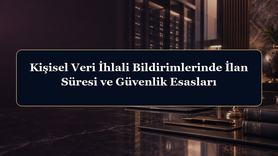 Kişisel Veri İhlali Bildirimlerinde İlan Süresi ve Güvenlik Esasları