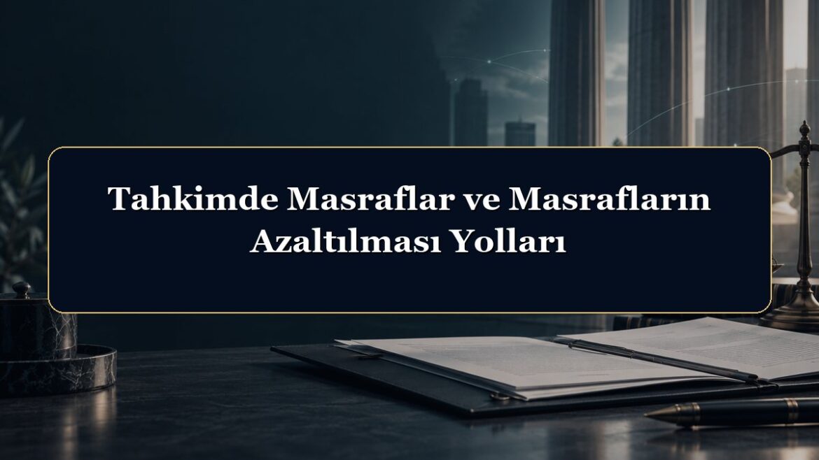 Tahkimde Masraflar ve Masrafların Azaltılması Yolları