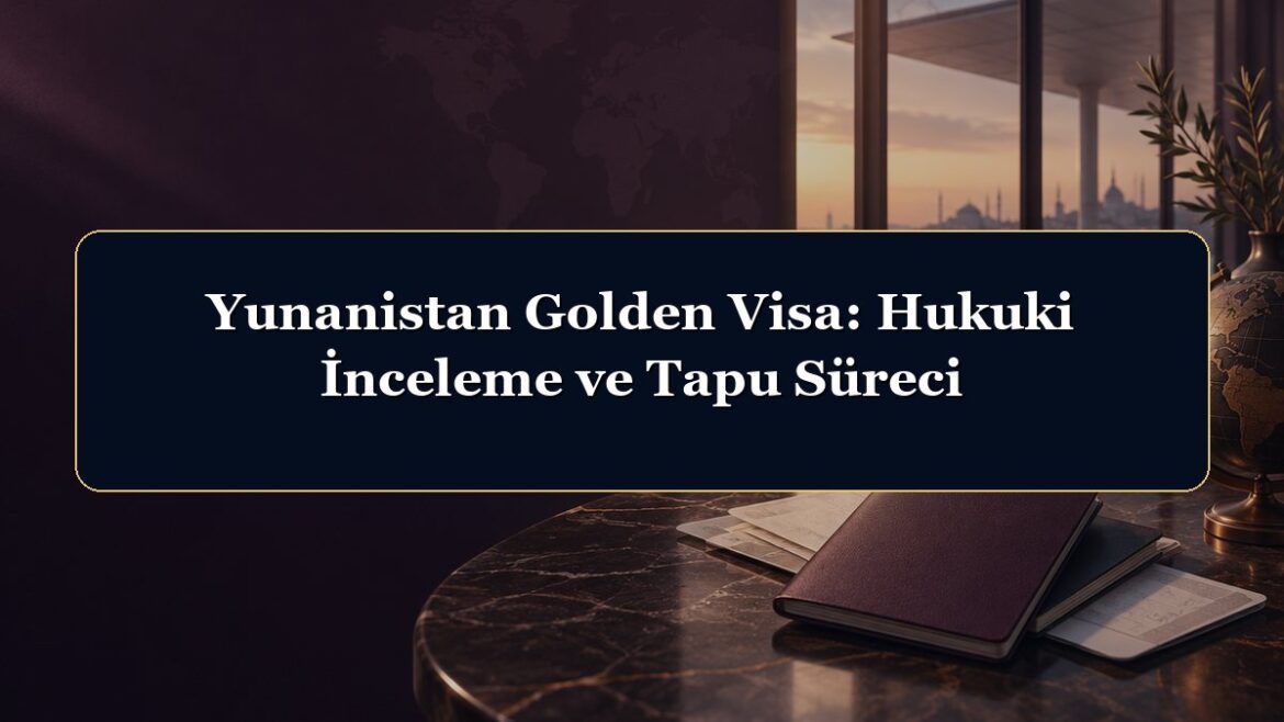 Yunanistan Golden Visa: Hukuki İnceleme ve Tapu Süreci