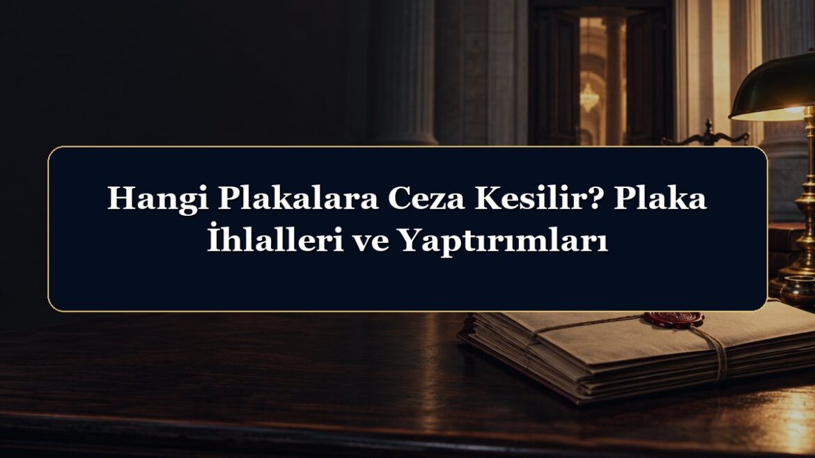 Hangi Plakalara Ceza Kesilir? Plaka İhlalleri ve Yaptırımları