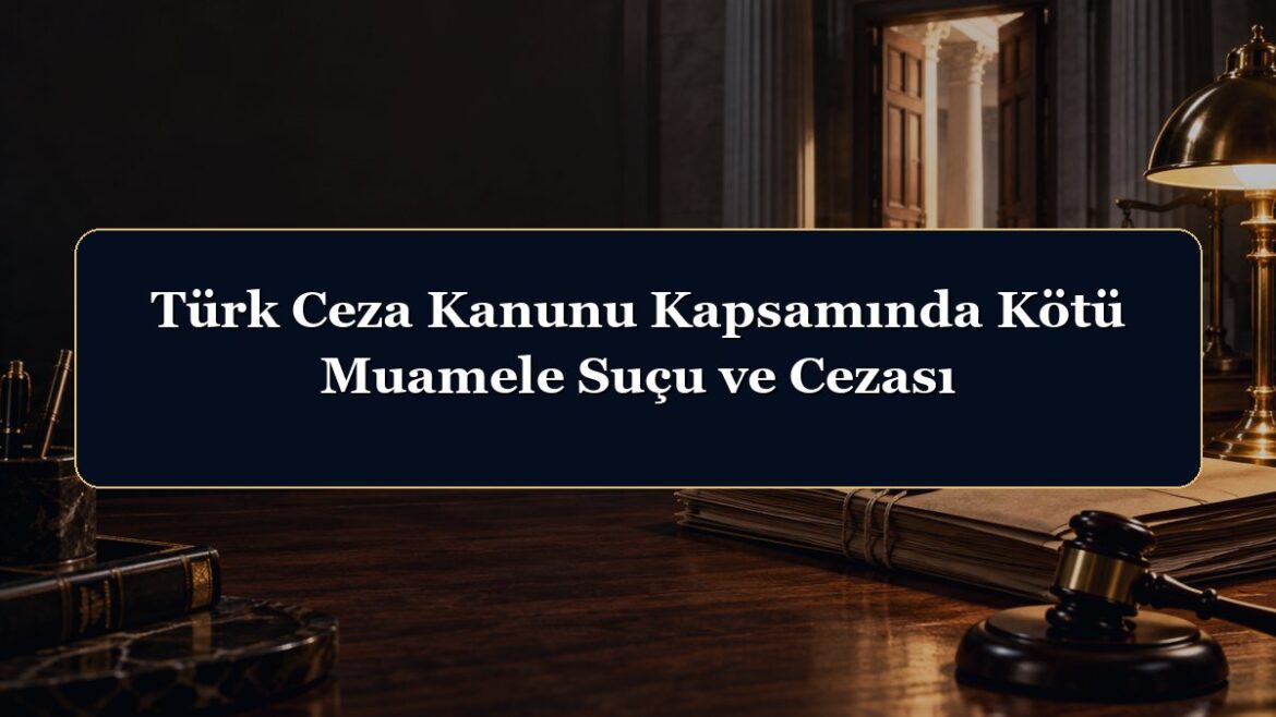 Türk Ceza Kanunu Kapsamında Kötü Muamele Suçu ve Cezası