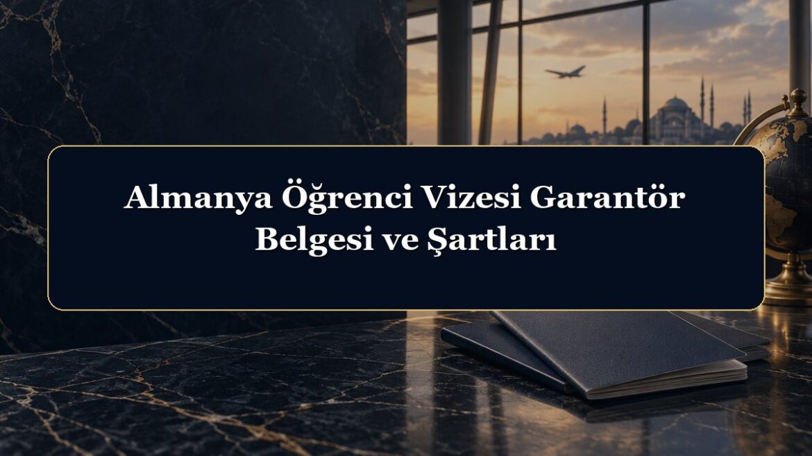 Almanya Öğrenci Vizesi Garantör Belgesi ve Şartları