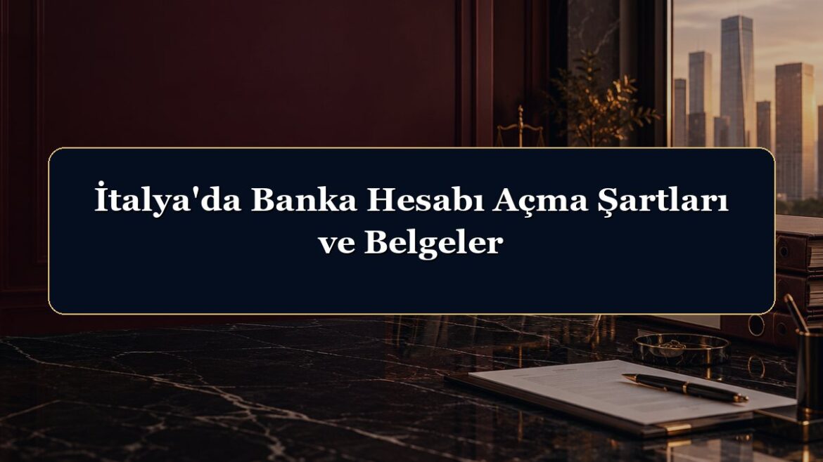 İtalya'da Banka Hesabı Açma Şartları ve Belgeler