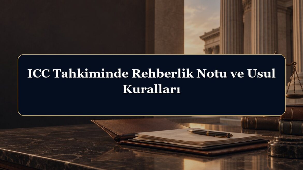 ICC Tahkiminde Rehberlik Notu ve Usul Kuralları