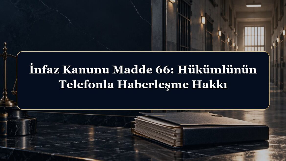 İnfaz Kanunu Madde 66: Hükümlünün Telefonla Haberleşme Hakkı