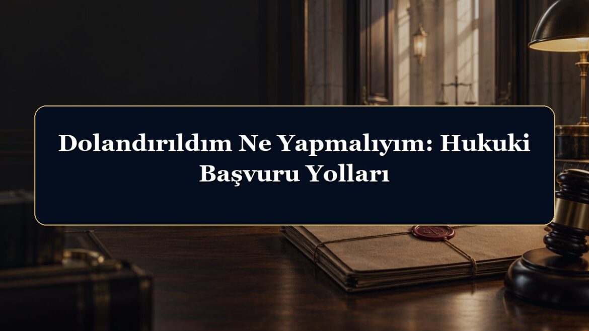 Dolandırıldım Ne Yapmalıyım: Hukuki Başvuru Yolları