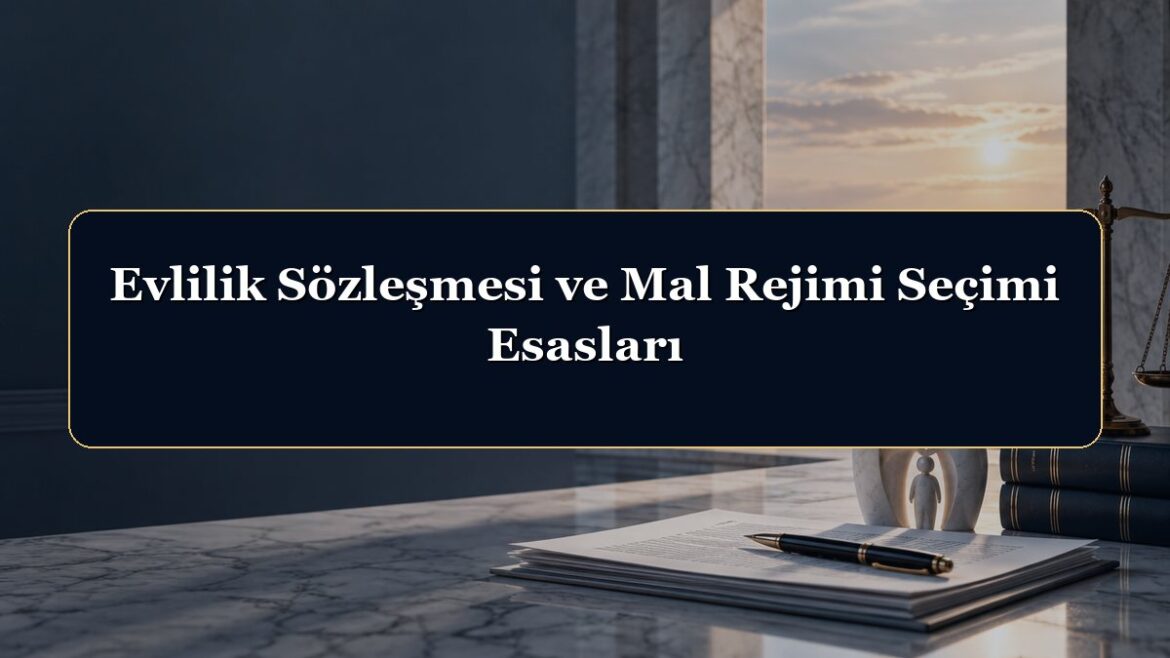 Evlilik Sözleşmesi ve Mal Rejimi Seçimi Esasları