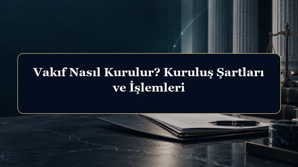 Vakıf Nasıl Kurulur? Kuruluş Şartları ve İşlemleri