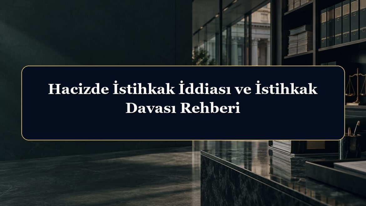 Hacizde İstihkak İddiası ve İstihkak Davası Rehberi