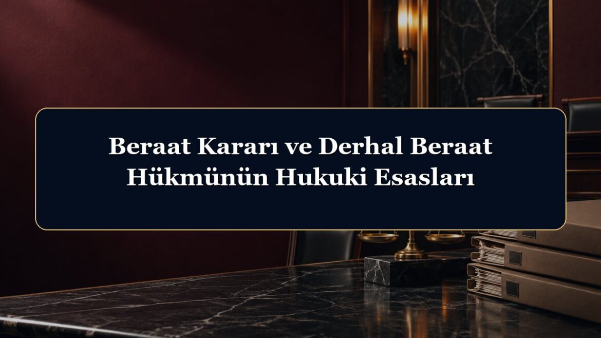 Beraat Kararı ve Derhal Beraat Hükmünün Hukuki Esasları