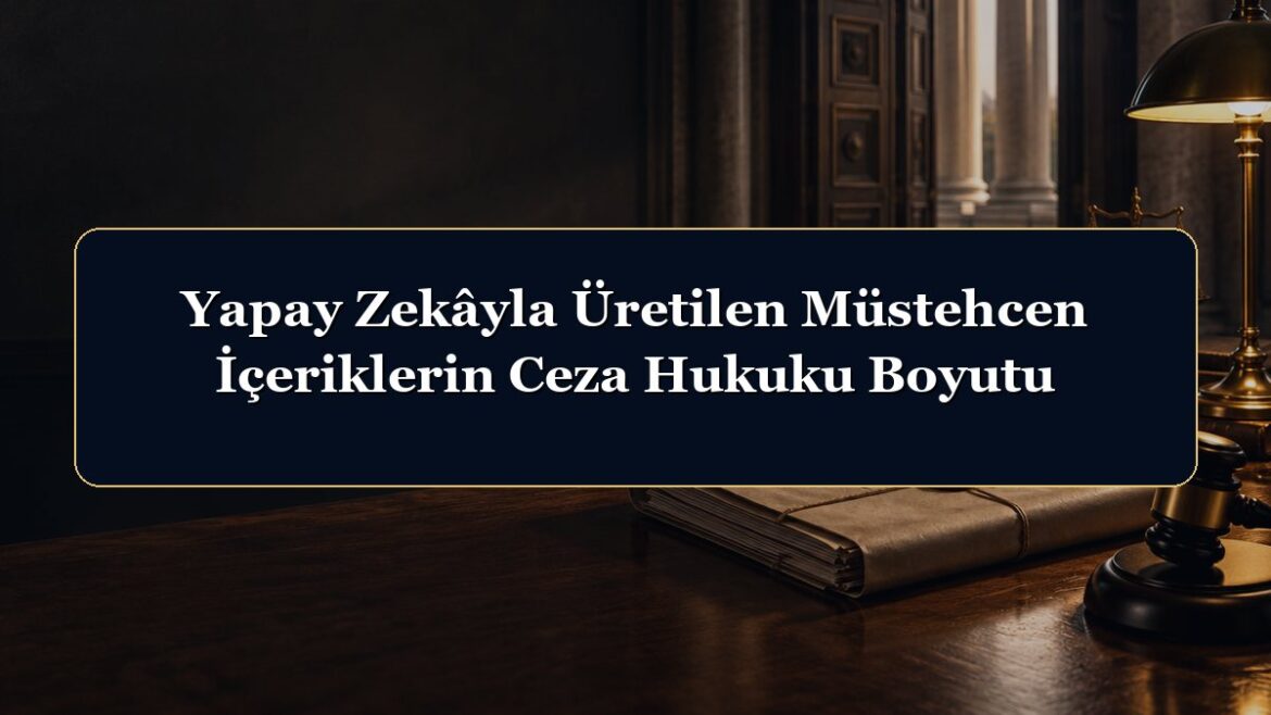 Yapay Zekâyla Üretilen Müstehcen İçeriklerin Ceza Hukuku Boyutu