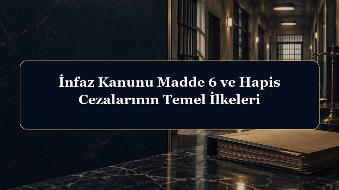İnfaz Kanunu Madde 6 ve Hapis Cezalarının Temel İlkeleri
