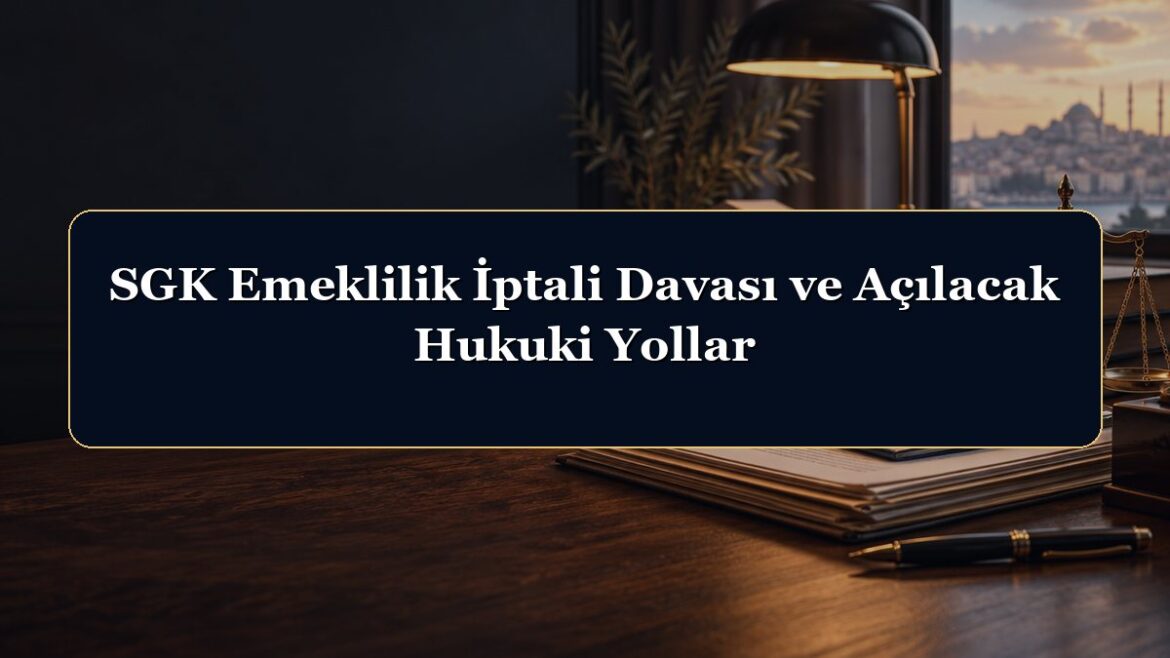 SGK Emeklilik İptali Davası ve Açılacak Hukuki Yollar