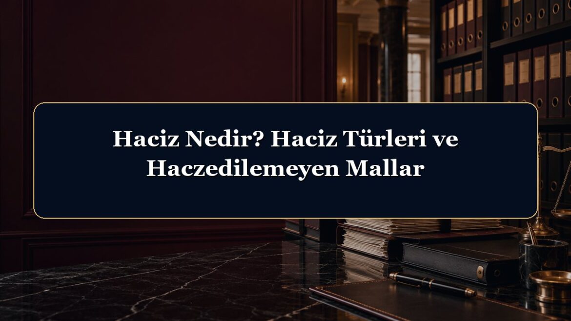 Haciz Nedir? Haciz Türleri ve Haczedilemeyen Mallar