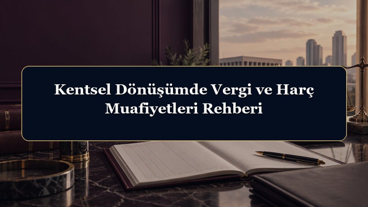 Kentsel Dönüşümde Vergi ve Harç Muafiyetleri Rehberi