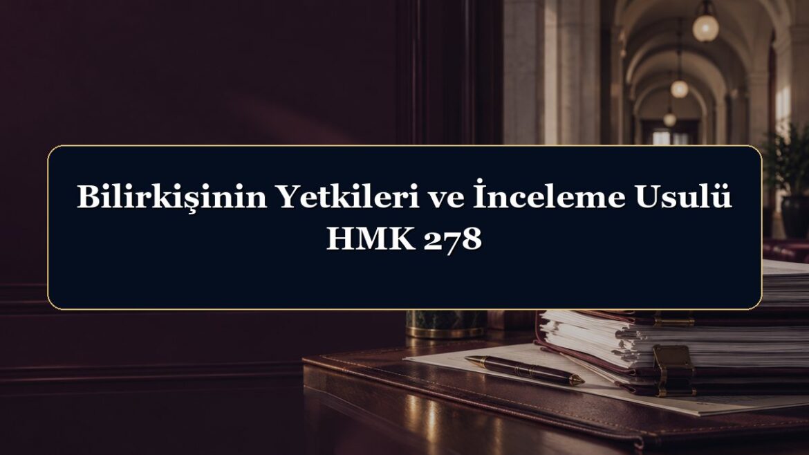 Bilirkişinin Yetkileri ve İnceleme Usulü HMK 278