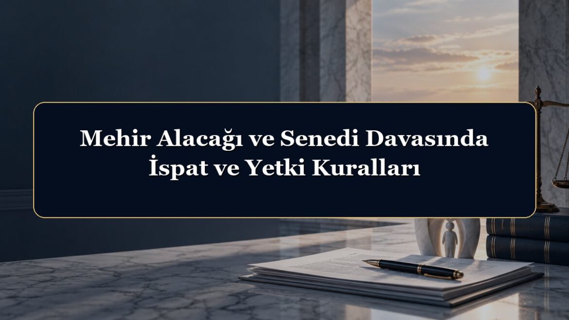 Mehir Alacağı ve Senedi Davasında İspat ve Yetki Kuralları