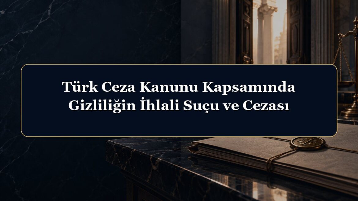 Türk Ceza Kanunu Kapsamında Gizliliğin İhlali Suçu ve Cezası