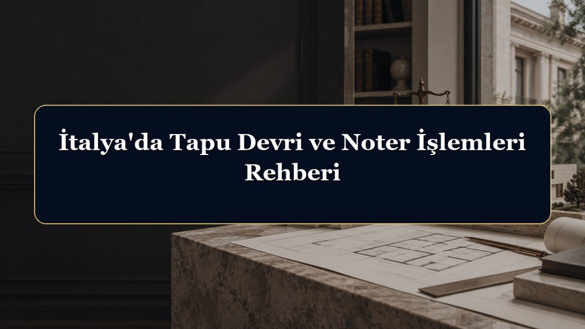 İtalya'da Tapu Devri ve Noter İşlemleri Rehberi