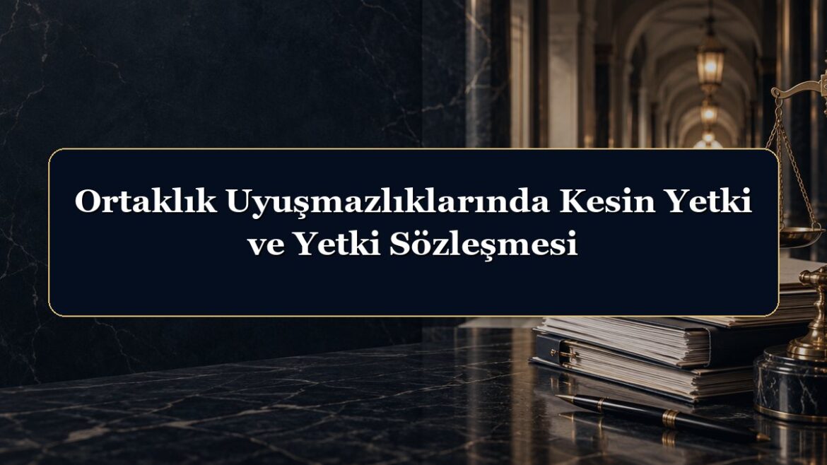 Ortaklık Uyuşmazlıklarında Kesin Yetki ve Yetki Sözleşmesi