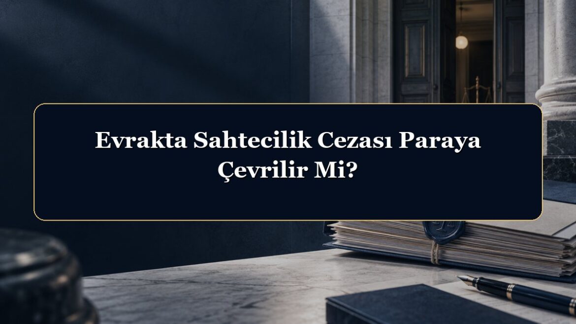 Evrakta Sahtecilik Cezası Paraya Çevrilir Mi?