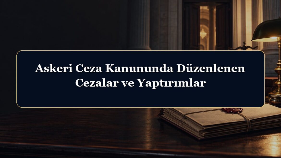 Askeri Ceza Kanununda Düzenlenen Cezalar ve Yaptırımlar