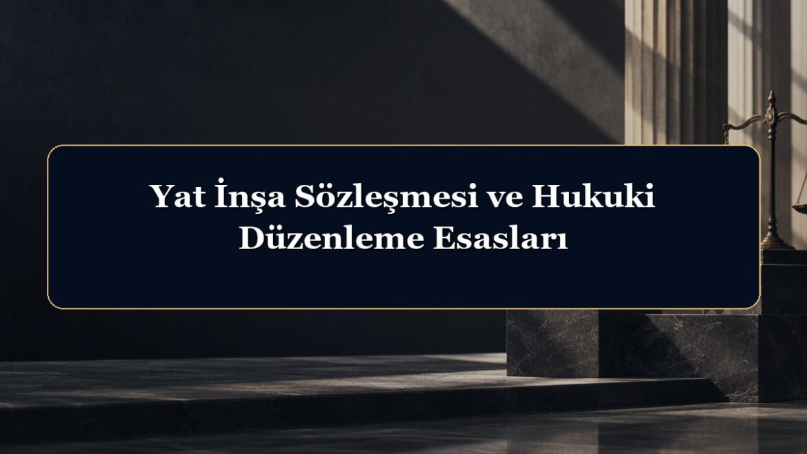 Yat İnşa Sözleşmesi ve Hukuki Düzenleme Esasları