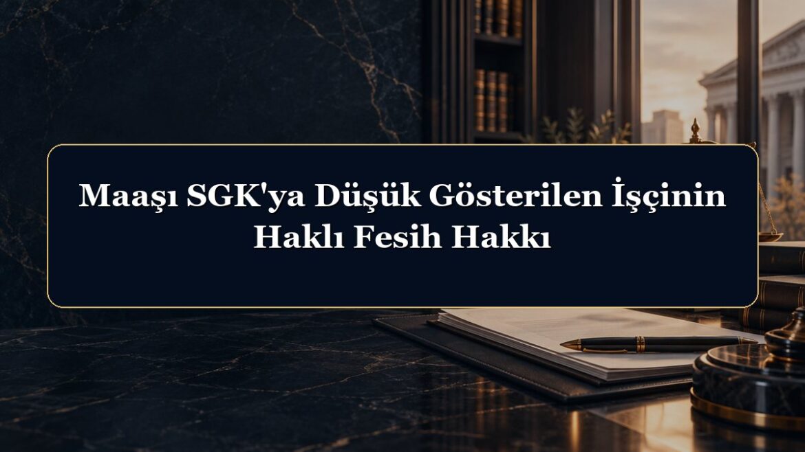 Maaşı SGK'ya Düşük Gösterilen İşçinin Haklı Fesih Hakkı