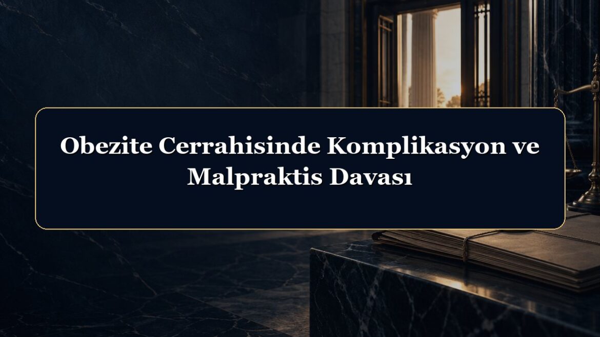 Obezite Cerrahisinde Komplikasyon ve Malpraktis Davası