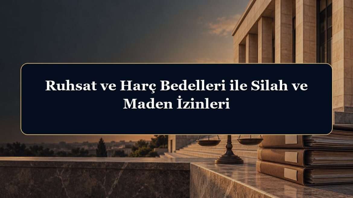 Ruhsat ve Harç Bedelleri ile Silah ve Maden İzinleri