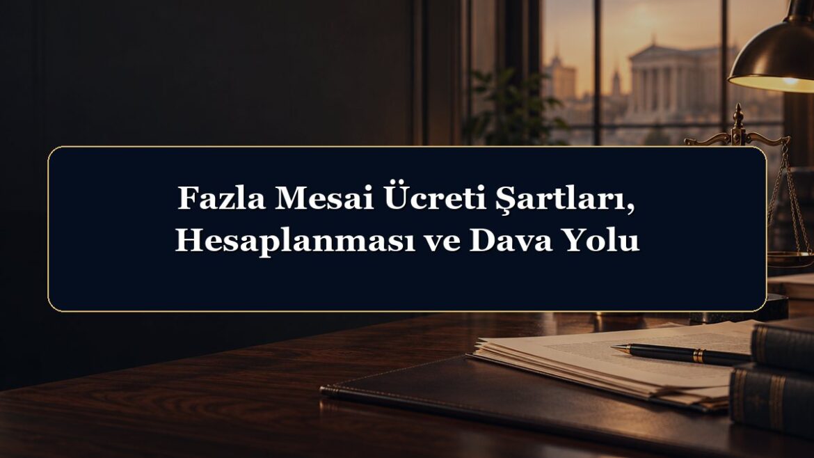 Fazla Mesai Ücreti Şartları, Hesaplanması ve Dava Yolu