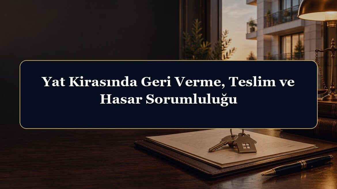 Yat Kirasında Geri Verme, Teslim ve Hasar Sorumluluğu