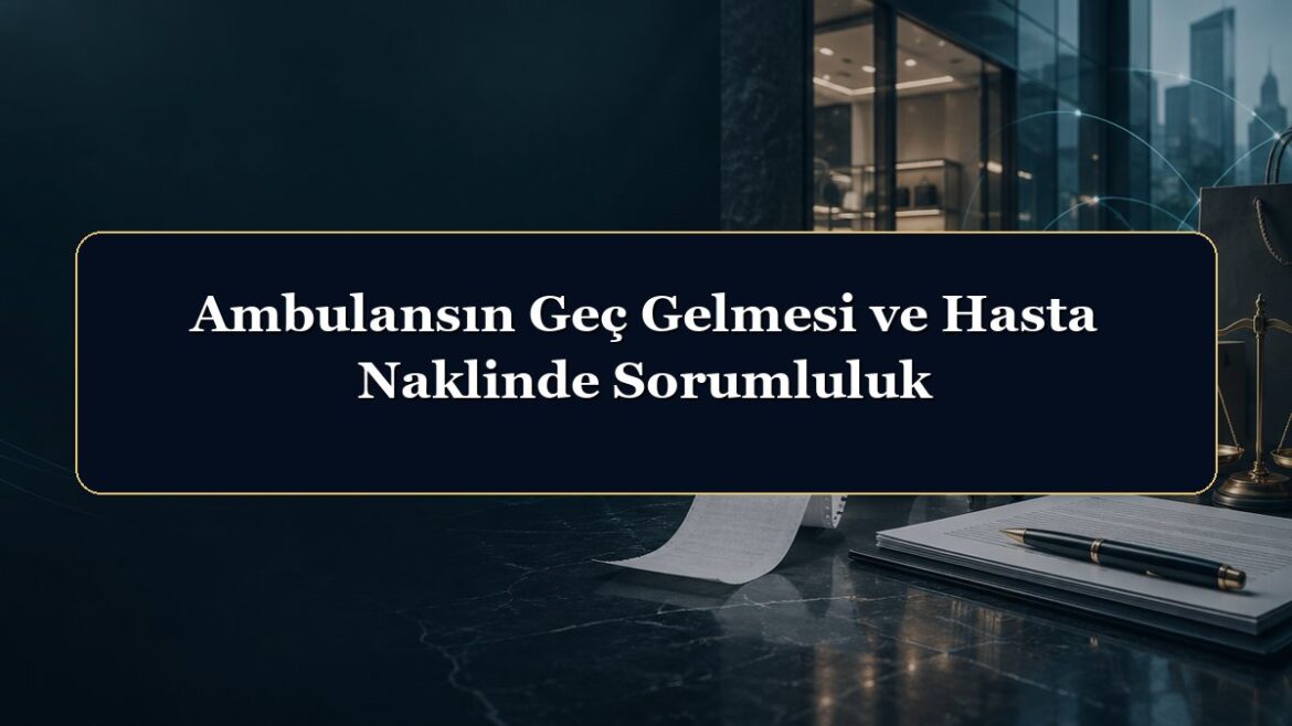 Ambulansın Geç Gelmesi ve Hasta Naklinde Sorumluluk