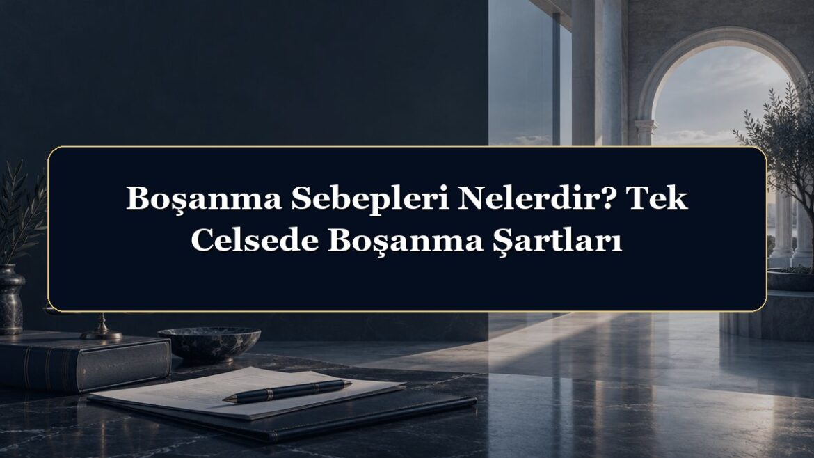 Boşanma Sebepleri Nelerdir? Tek Celsede Boşanma Şartları