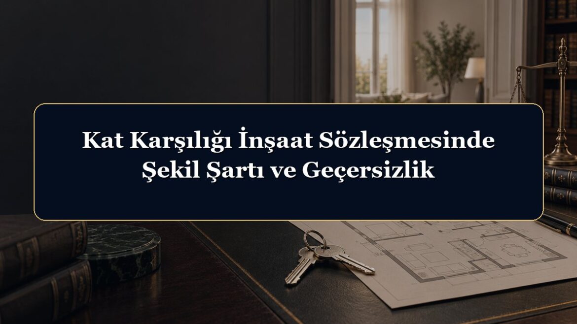 Kat Karşılığı İnşaat Sözleşmesinde Şekil Şartı ve Geçersizlik