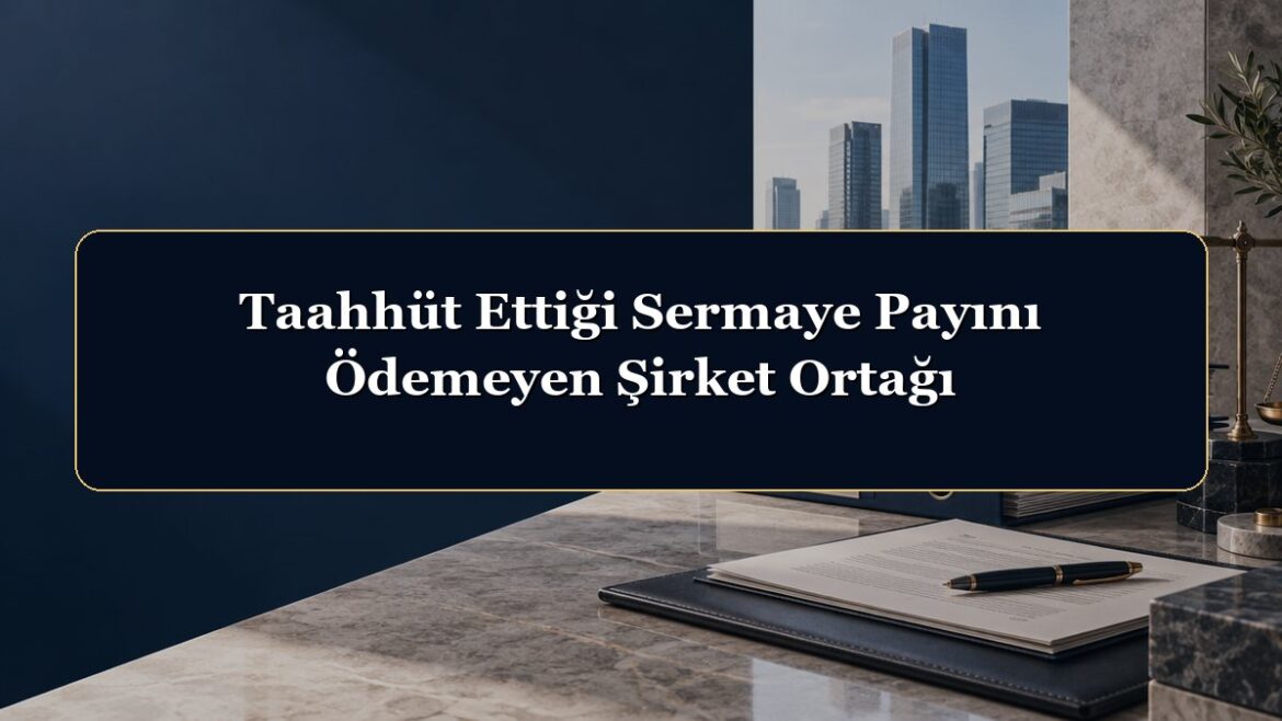 Taahhüt Ettiği Sermaye Payını Ödemeyen Şirket Ortağı