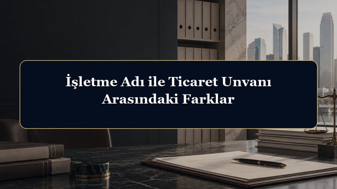 İşletme Adı ile Ticaret Unvanı Arasındaki Farklar